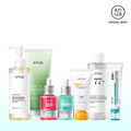 Anua Affordable Full-Korean Skincare Routine Set | 7 Essential TikTok Viral Items for Hydration, Hyperpigmentation & Redness Care | Complete Bundle with Cleansers, Toner, Serums, Moisturizer & SPF